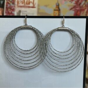 Super Cute Silver Circle Earrings